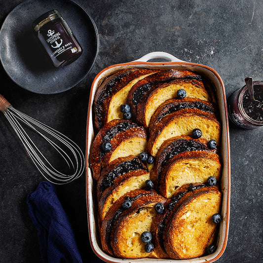 Blueberry Basil Baked French Toast