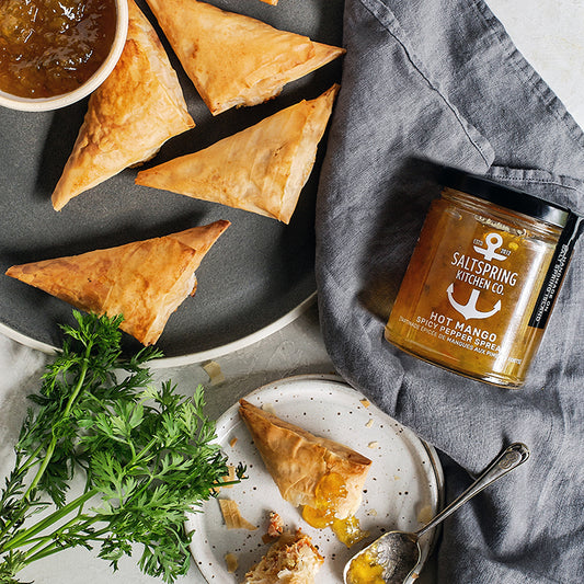 Carrot and Chevre Phyllo Triangles