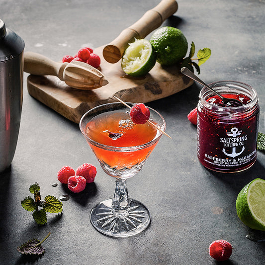 Raspberry Habanero Bourbon Smash