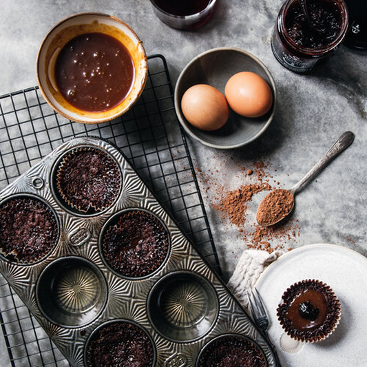 Molten Caramel Brownie Bites