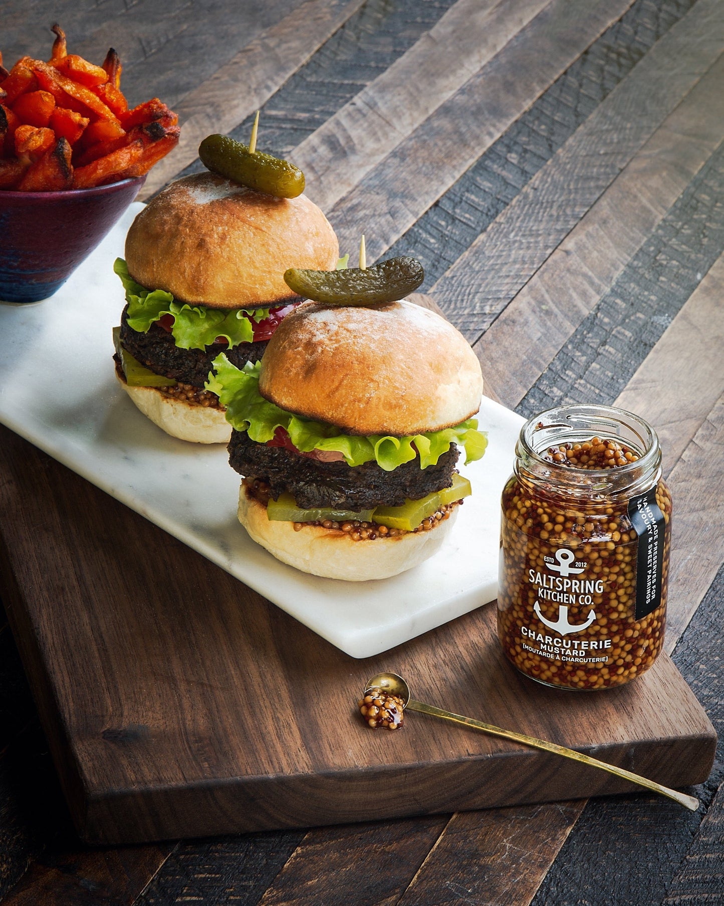 Salt Spring Kitchen Company Charcuterie Mustard and Mushroom Sliders