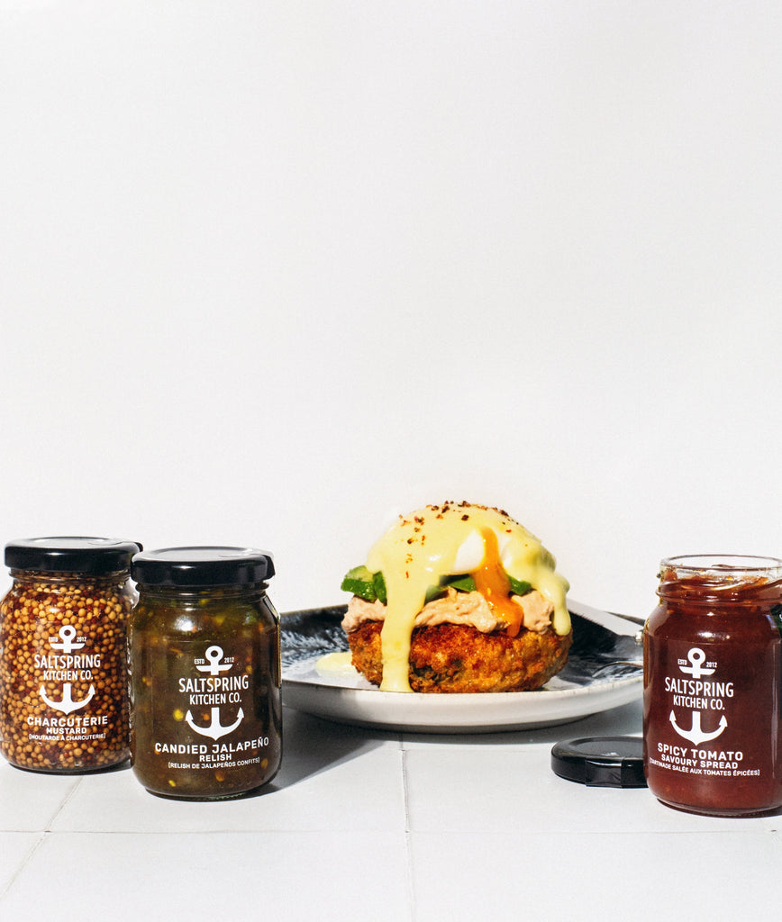 Salt Spring Kitchen Company Crab Cake Benny with Gourmet Burger Trio Collection Gift Box